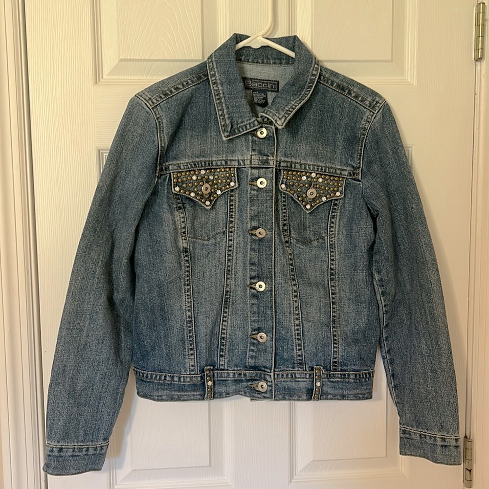 Baccini Embellished Women’s denim jacket